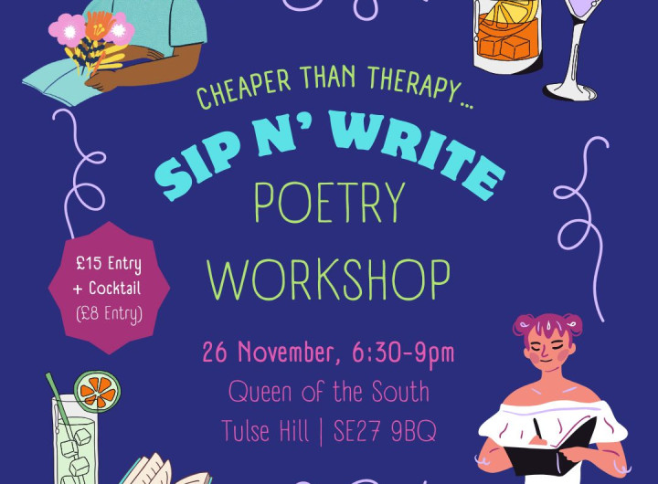 Cheaper Than Therapy – Sip & Write Poetry Workshop